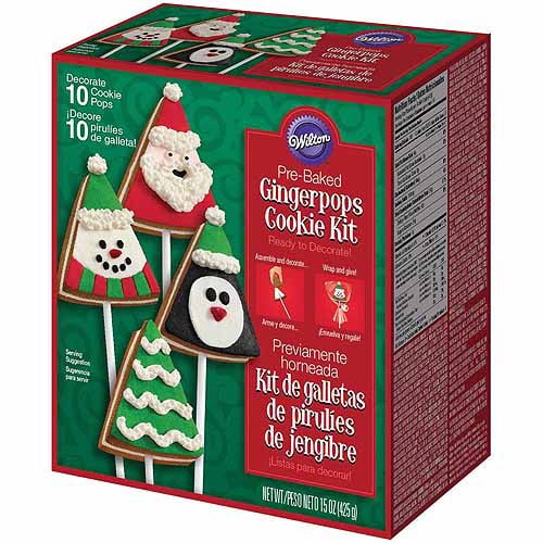 Wilton PreBaked Cookie Decorating Kit, Gingerbread Christmas 10 ct. 21041912