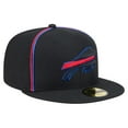 thumbnail image 3 of Men's New Era Black Buffalo Bills Soutache 59FIFTY Fitted Hat, 3 of 5