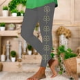 thumbnail image 2 of Hueook St. Patrick's Leggings with Pockets Yoga Pants Women's St. Patrick's Day Printed High Waist Yoga Long Yoga Pant Running Yoga Loose Leisurely Pants Gray M, 2 of 6