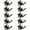 Black, variant on Villar Home Designs Door Lever Crown Black Passage 10 Pack