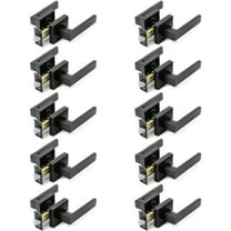Villar Home Designs Door Lever Crown Black Passage 10 Pack