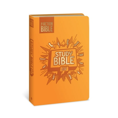 Action Bible The Action Bible Study Bible Esv, Leathersoft, Orange, Full Color, (Hardcover)