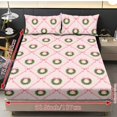 thumbnail image 2 of Bulopur Christmas Full Size Fitted Sheet 3 Piece Set Sheet Sets Full Size Bed with Bottom Bedsheet, Lightweight Soft Bedding, Pink Diamond Bow Xmas Bedroom Decor, 2 of 5