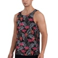 thumbnail image 2 of Easygdp Colorful Hawaii Palms Men's Tank Top, Sleeveless Muscle T Shirts, Breathable, Quick-Dry, Loose for Gym, Running, Fitness - 3X-Large, 2 of 9