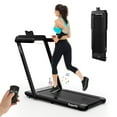 thumbnail image 1 of Gymax Tapis Roulant Motorisé Pliant pour Dessous de Bureau Tapis Roulant Électrique avec Appli Noir, 1 of 10