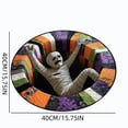 thumbnail image 3 of Dmlowu Halloween Area Rug, Optical Illusion Skeleton, Non-Slide Round Rugs for Living Room Entryway Bedroom Party, Halloween Decorations Indoor Outdoor, 3 of 7