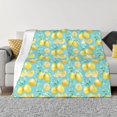 thumbnail image 1 of Balery Yellow Lemon Manta de Franela con Dibujo, Lujo Ultra Suave y Cálido, Antipelusa y Resistente a las Arrugas para Cama, Sofá, Camping -50"x40", 1 of 6