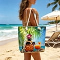 thumbnail image 4 of Beach Tote Bag For Women Large Canvas Beach Bag With Rope Handle Waterproof Sandproof Summer Tote Bag For Travel, 4 of 6