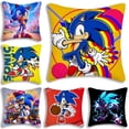 thumbnail image 4 of Funda de almohada de dibujos animados de anime S-Sonics Hedgehog, funda de cojín de felpa corta con estampado de doble cara para sofá decorativo de dibujos animados para el hogar, 4 of 5