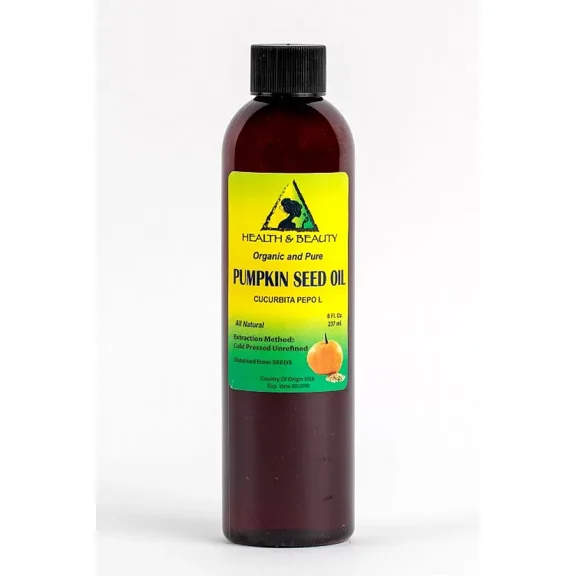 Pumpkin Seed Oil Unrefined Organic Carrier Cold Pressed Virgin Raw Pure by H&B OILS CENTER 8 oz