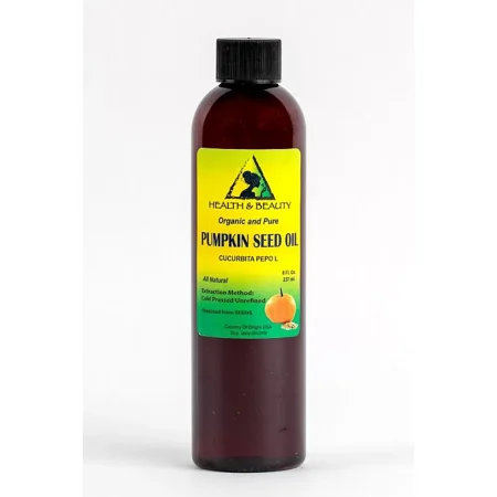 Pumpkin Seed Oil Unrefined Organic Carrier Cold Pressed Virgin Raw Pure by H&B OILS CENTER 8 oz