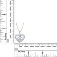 thumbnail image 5 of AFFY 2.75 Carat Moissanite Halo Heart Pendant Necklace for Women in 18K White Gold over Silver, 5 of 5