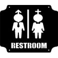 thumbnail image 3 of Men Women Bathroom Door Sign- Beautiful Solid Steel Decorative Accent Metal Art Door Sign, 3 of 3