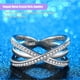 thumbnail image 4 of Jumpingount Anillo de mujer cristal curvo nudillo joyería Metal boda fiesta mano decoración moda elegante Casual joyería artesanal Ropa, zapatos y accesorios Miscelánea talla 7 Jumpingount AP017337-02, 4 of 6