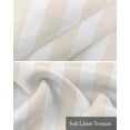 thumbnail image 6 of Cream Striped Linen Curtain Valance for Bedroom/Bathroom/Kitchen/Living/Dining Room Window,Geometric White Vertical Stripes Minimalist Pocket Topper Drapes Decorative Cafe Drapery Panel 54"x18", 6 of 6