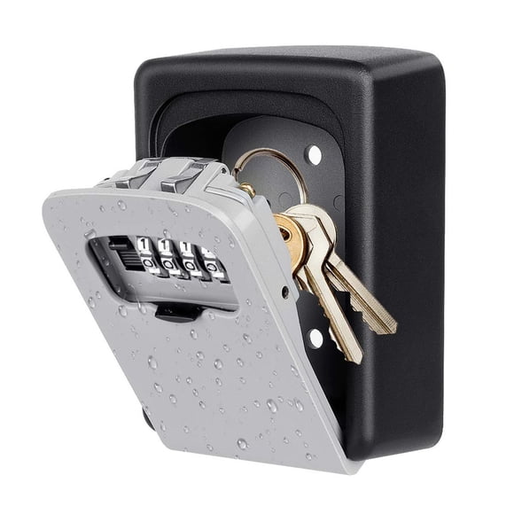 MesaSe Boîte de Verrouillage de Clé Murale Fayleeko Boîte de Verrouillage à Combinaison 4 Chiffres pour l'Extérieur Clés de Maison - Capacité 5 Clés Coffre-Fort de Clé Sécurité Rangement Boîte de Verrouillage pour Intérieur Extérieur Garage Jardin S