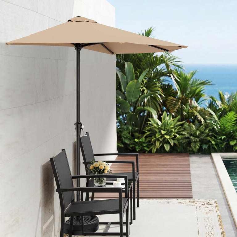 48'' round patio table with umbrella hole Amazon.com: Clihome 48" Round Patio Dining Table with Umbrella Hole  Realistic Wood Grain Top Large Cast Aluminum Outdoor Side Table Durable Patio  Table Bistro Table Patio Side Table : Patio, Lawn &