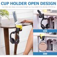 thumbnail image 2 of Headsets Cup Holder Headphone Hook Stand Desk Household Desktop Aluminum Alloy Office, 2 of 6