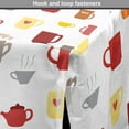 thumbnail image 4 of Tea Party Dog Crate Cover, Colorful Coffee Cups and Tea Mugs Pattern Having a Hot Drink Kitchen Utensils, Easy to Use Pet Kennel Cover Small Dogs Puppies Kittens, 7 Sizes, Multicolor, by Ambesonne, 4 of 6