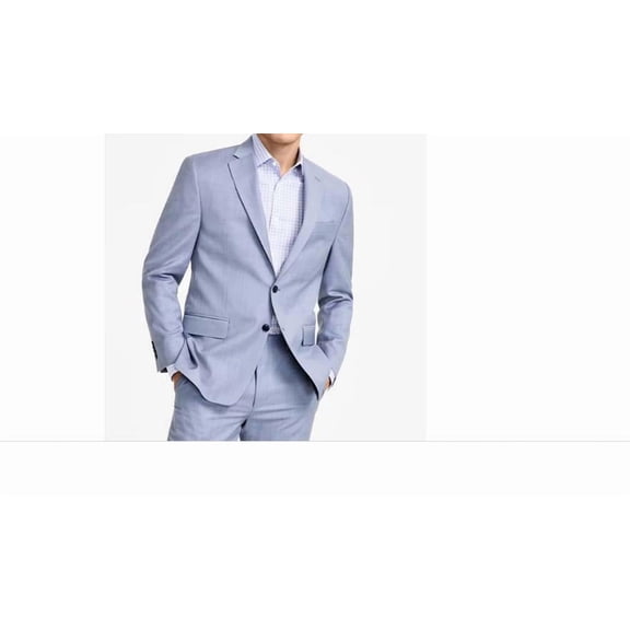 Michael Kors Men's Classic Fit Wool Blend Suit Separate Jacket-Light Blue.46Long