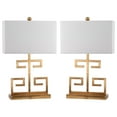 thumbnail image 2 of SAFAVIEH Greek Key 25 in. H Metallic Table Lamp, Gold, Set of 2, 2 of 7