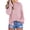 Pink, variant on Women Fuzzy Knitted Sweater Sherpa Fleece Fall Winter Split Jumper