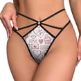 thumbnail image 2 of I Love You Valentine's Day Open Type Women's Panties Crotch Opening G-strings Thongs Lingeries Underwear, 2 of 7