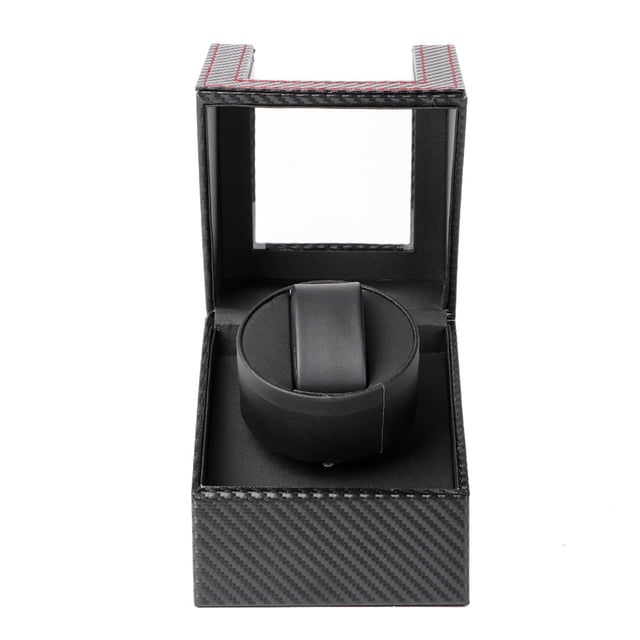 Watch Winder Leather Watch Winder Single Automatic Watch Winder With Quiet Motor Wristwatch Display Case Box 100-240V US