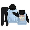 thumbnail image 5 of lnmuld 2 Piece Girls Boys Outfits Casual Outfit Set Warm Long Sleeve Hoodie Pullover and Pants Kids Sweatsuit Size:12-13 Years, 5 of 8