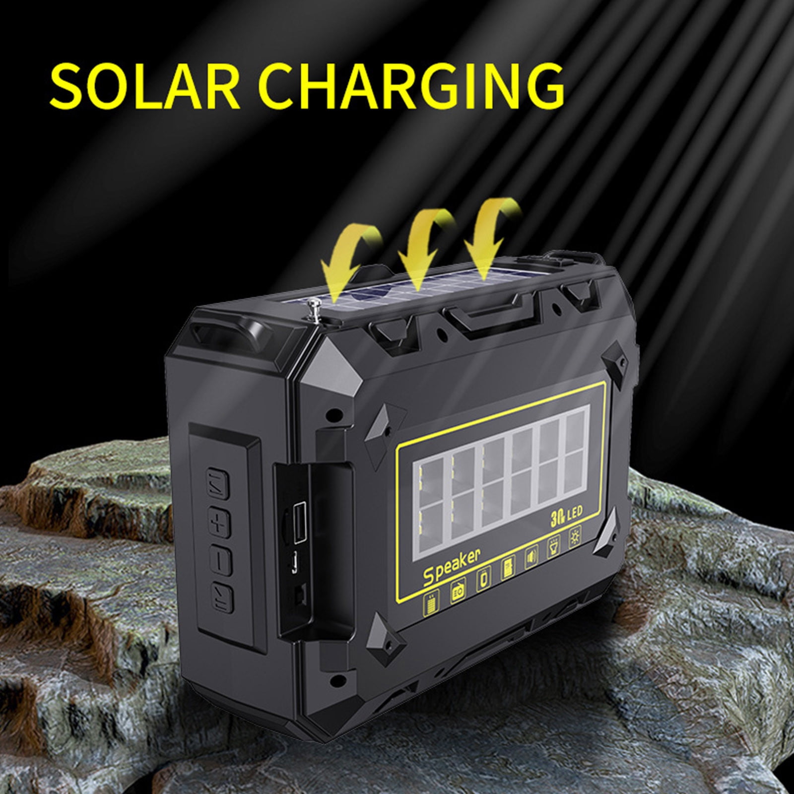 Rechargeable Flashlights Small Steel Flashlight Bluetooth Speaker Outdoor Metal Small Speaker