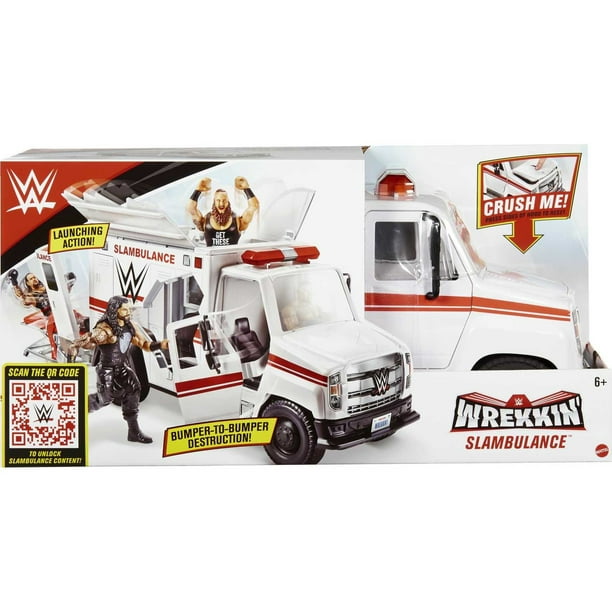 WWE Action Figure Vehicle Wrekkin Slambulance for Toy Stores