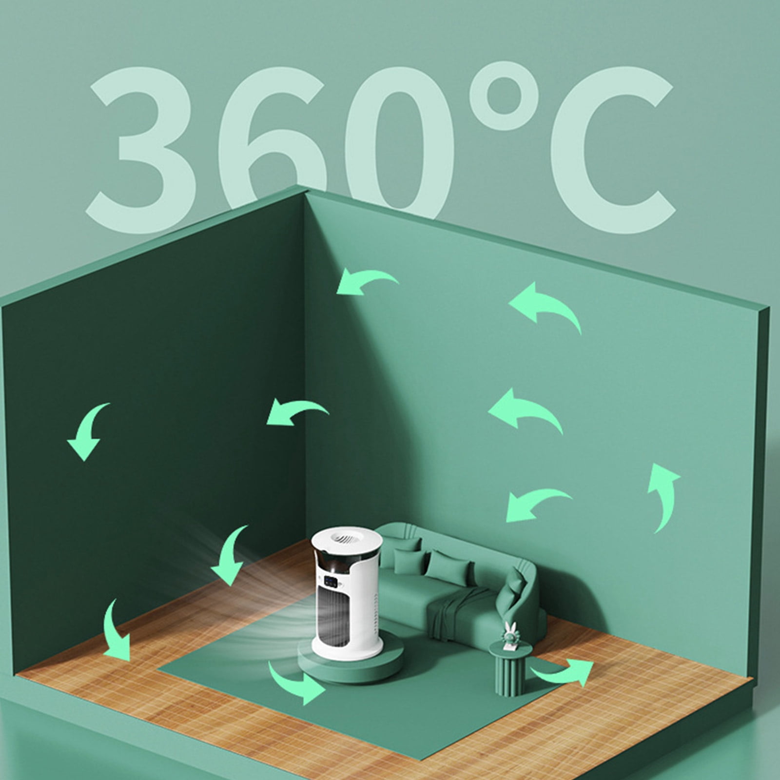 Small Portable Air Conditioning USB Charging Desktop Cooling Machine 3 Speeds Evaporative Windowless for Own Use