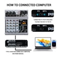 thumbnail image 4 of Mezclador de audio BOMGE BM-05 de 5 canales con USB Bluetooth Echo Delay, 4 of 9