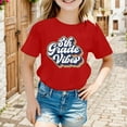 thumbnail image 2 of TIEVOSA T-Shirt d'Été à Manches Courtes pour Filles, Coupe Ample Décontractée, Col Rond, Imprimé Lettre Dessin Animé Mignon, Tee-Shirt Graphique Confortable et Respirant pour 3-10 Ans, 2 of 4