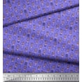 thumbnail image 2 of Soimoi Purple Poly Georgette Fabric Hexagon,Conical Pot & Cactus Tree Print Sewing Fabric Yard 42 Inch Wide, 2 of 3