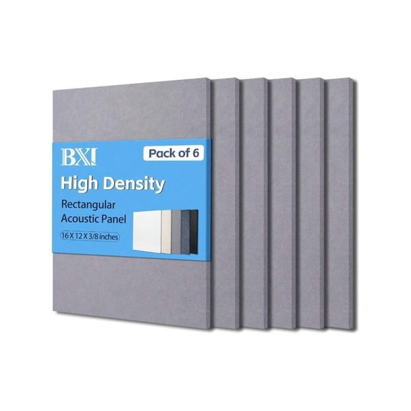 6 Pack High Density Acoustic Panels, 16"x12"x38" Sound Absorber for Wall & Ceiling, Reduce Reverb. Perfect Gift For 2026.