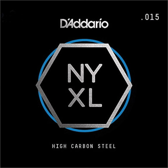 D'Addario NYXL Single Plain Carbon Steel Guitar String | .015