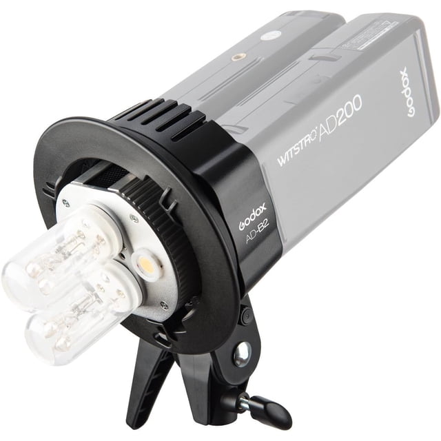 Soporte Bowens de doble cabezal de doble potencia para GODOX AD200/AD200 Pro