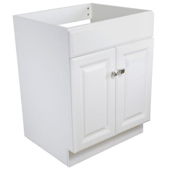 Pemberly Row 24-Inch Bathroom Wood Vanity Without Top in White