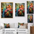 thumbnail image 4 of Designart "Jungle Paradise of Blue Parrots" Animals Framed Wall Art - Modern Blue Parrot Bedroom Framed Canvas Wall Art, 4 of 6