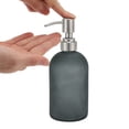 thumbnail image 3 of Unique Bargains 1 Pc Simple Cylindrical Soap Pump Dispenser for Hotel 400ml Gray Silver Tone, 3 of 6