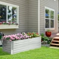 thumbnail image 2 of Outsunny Raised Garden Bed Metal Planter Box with Reinforced Rods, Silver, 2 of 10