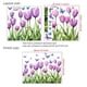 thumbnail image 4 of Adhesivos de pared de PVC con forma de tulipán y mariposa morados, 4 of 4