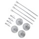 thumbnail image 3 of Microphone Ornaments Set 15pcs Mini Microphone Dollhouse Accessories, Plastic Silver Microphone Miniatures for Dollhouse Decor, 3 of 3