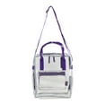 thumbnail image 2 of Eastsport Unisex Stadium Approved Clear Handbag Tote Crossbody, Purple, 2 of 6
