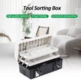 thumbnail image 2 of Plastic Storage Toolbox, 3-Layer Portable Tool Box, Hobby or Craft Storage Toolbox, Multiplication Tool Organizer for Home Tools, Nails and Pins, Black-Grey, 2 of 9