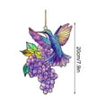 thumbnail image 3 of Stained Glass Hummingbird Suncatcher, Ruroz 8 inch Stained Glass Window Hanging Yard Décor with Flowers, Sun Catcher for Home Decor, Garden, Patio Bird Window Art Gift for Nature and Bird Lovers, 3 of 7
