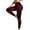 Wine, variant on qolati Workout Leggings for Women Sporty Solid Color High Waisted Yoga Pants Tummy Control Compression Running Gym Joggers Sweatpant