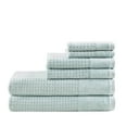 thumbnail image 2 of Home Essence Spa Waffle Jacquard 6 Piece Towels Set, Aqua, 2 of 5