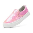 thumbnail image 4 of Toddler Sneakers for Girls Boys, Kids Canvas Low Top Slip On Sparkle Glitter Shoes Fashion Walking Casual Shoes, 4 of 7